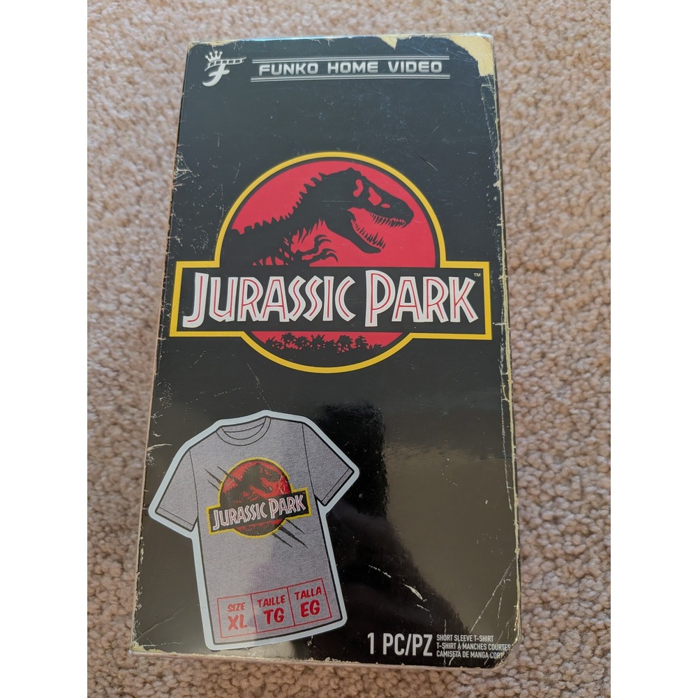 Funko Jurassic Park‎ VHS Boxed Graphic Tee Shirt Gray Target Adult Large L